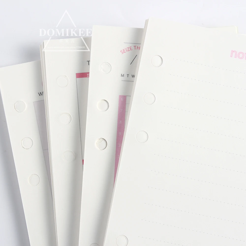 Новый мультфильм красочные 6 отверстий Спиральные Ноутбуки Замена внутреннего