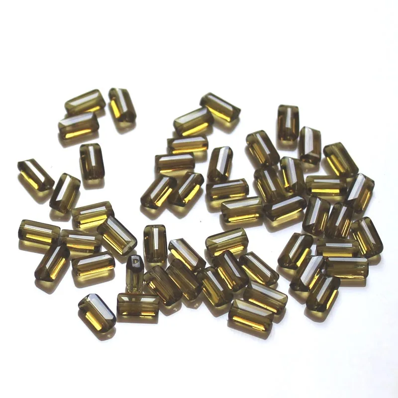 19 cold topaz AAA Прямоугольник Кристалл Необычные бусы 12x6 мм 100 шт. Ограненный Кристалл Стекло Свободные Spacer - Цвет: 19 cold topaz