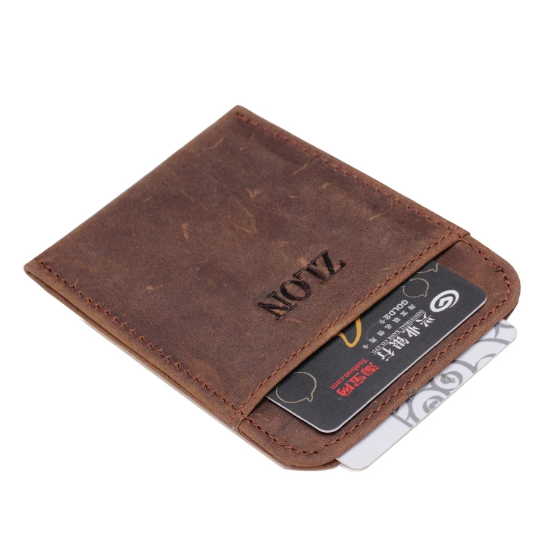 ZLON RFID унисекс модный кошелек из натуральной кожи Crazy Horse визитница для кредитных