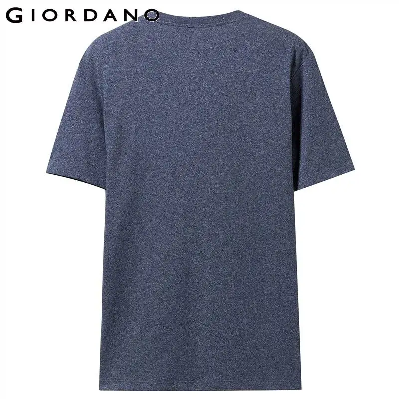 Giordano футболка сплошного цвета с V-образным вырезом slim fit короткими рукавами