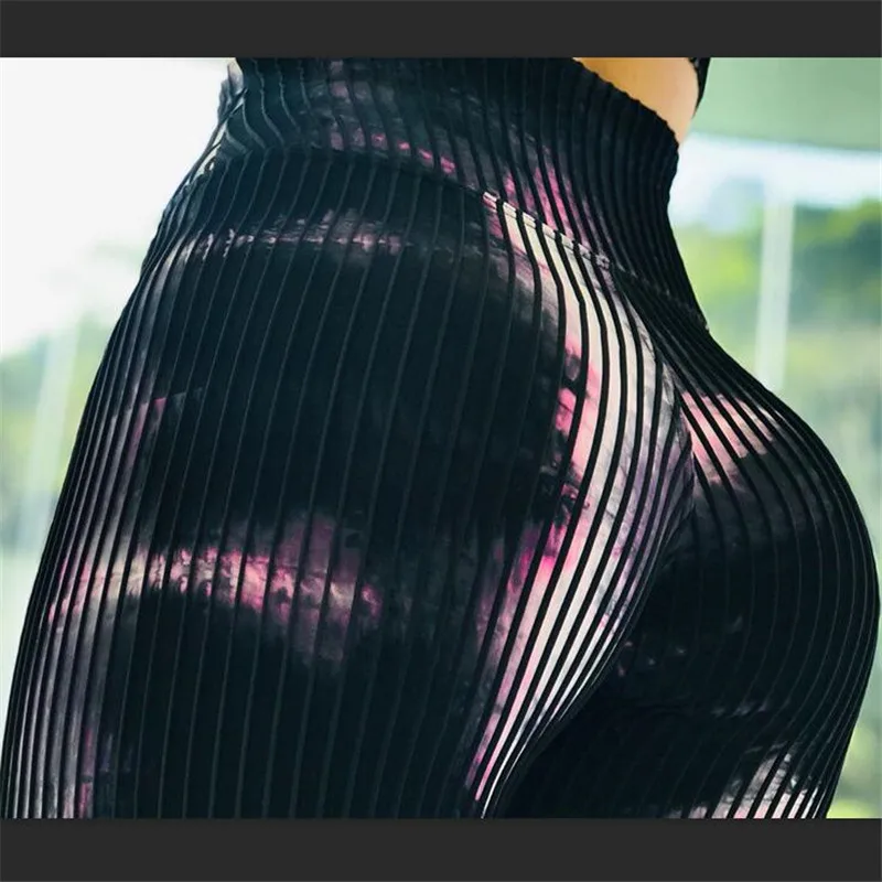 Леггинсы женские спортивные с принтом дышащие облегающие штаны цветной сеткой в