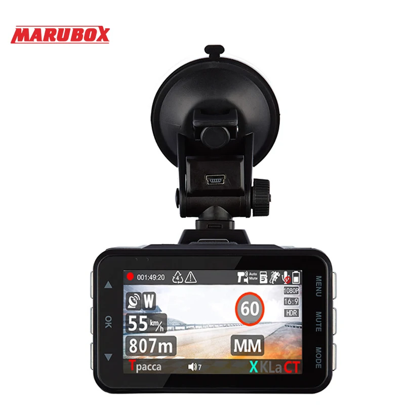 ZENISS Горячая продажа Marubox Автомобильная камера DVR Радар-детектор GPS регистратор 3в1