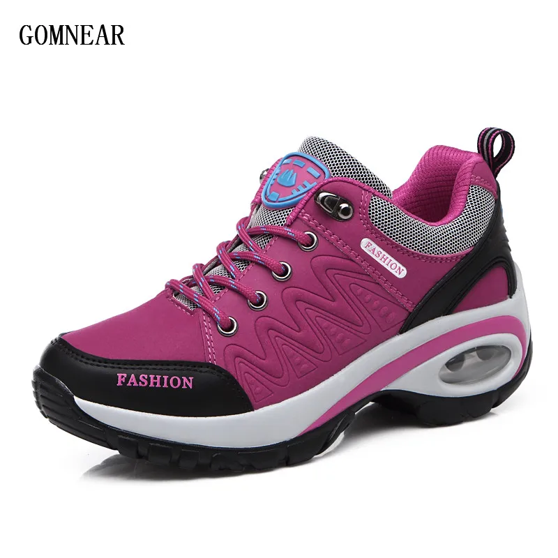 GOMNEAR  Women Sporty Sneakers Breathable Antiskid  Outdoor Sport Boots Female Walking Jogging Cozy Trend Tourism Running shoes