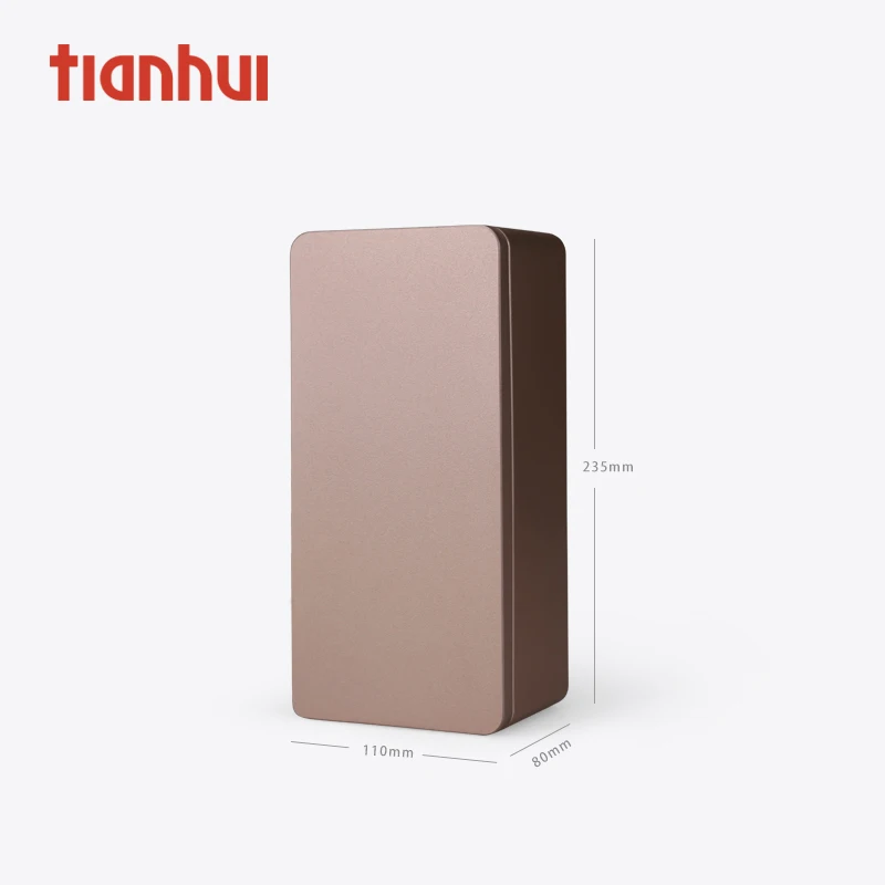 Gold Tianhui, высокое качество, цветная металлическая подарочная коробка для конфет, для кухни, отеля, органайзер для кофейного чайного пакетика, жестяная коробка - Цвет: Gold