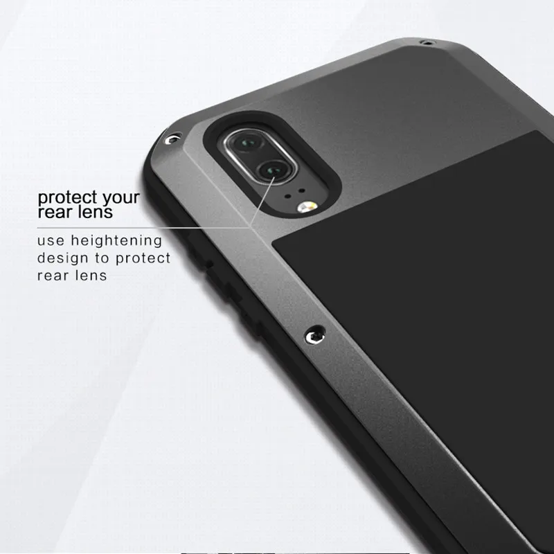 LOVEMEI мощный металлический водостойкий Чехол для huawei P20/P20 Pro полный корпус задняя