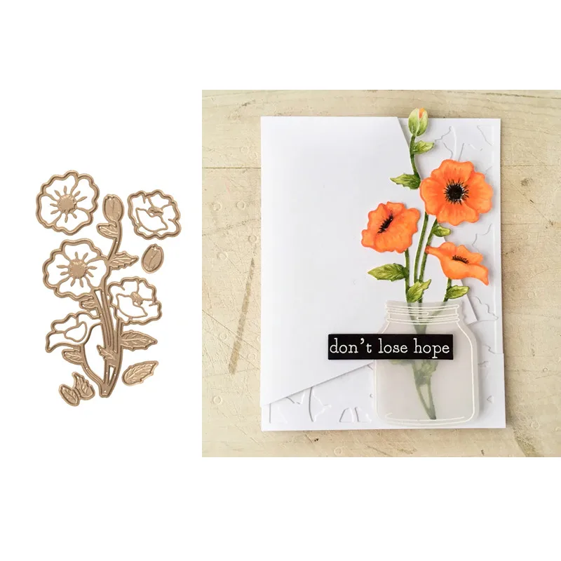 Металлические Вырубные штампы для скрапбукинга с листьями и цветами DIY альбом