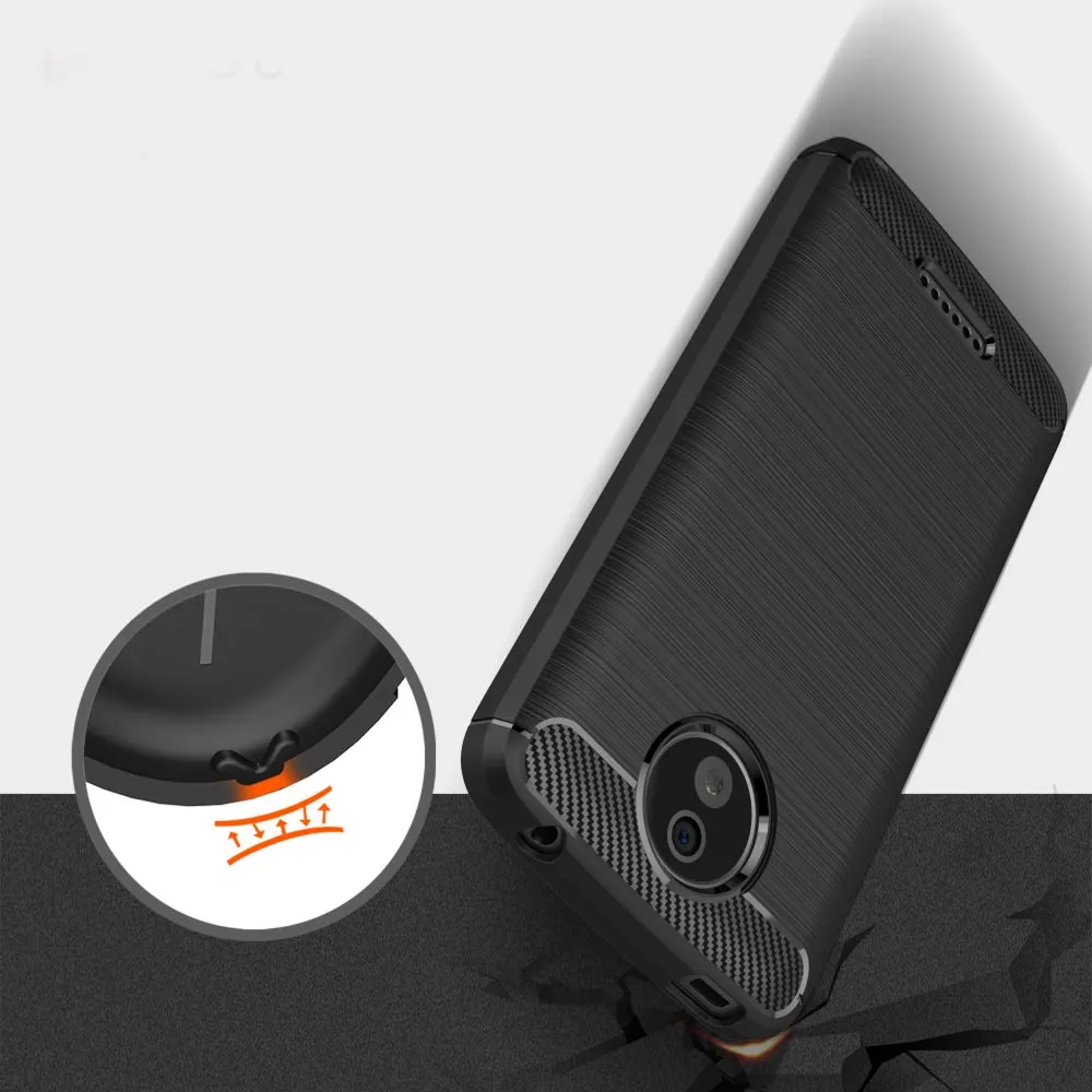 Чехол для телефона Motorola Moto C из углеродного волокна элегантный деловой бампер G5 G4
