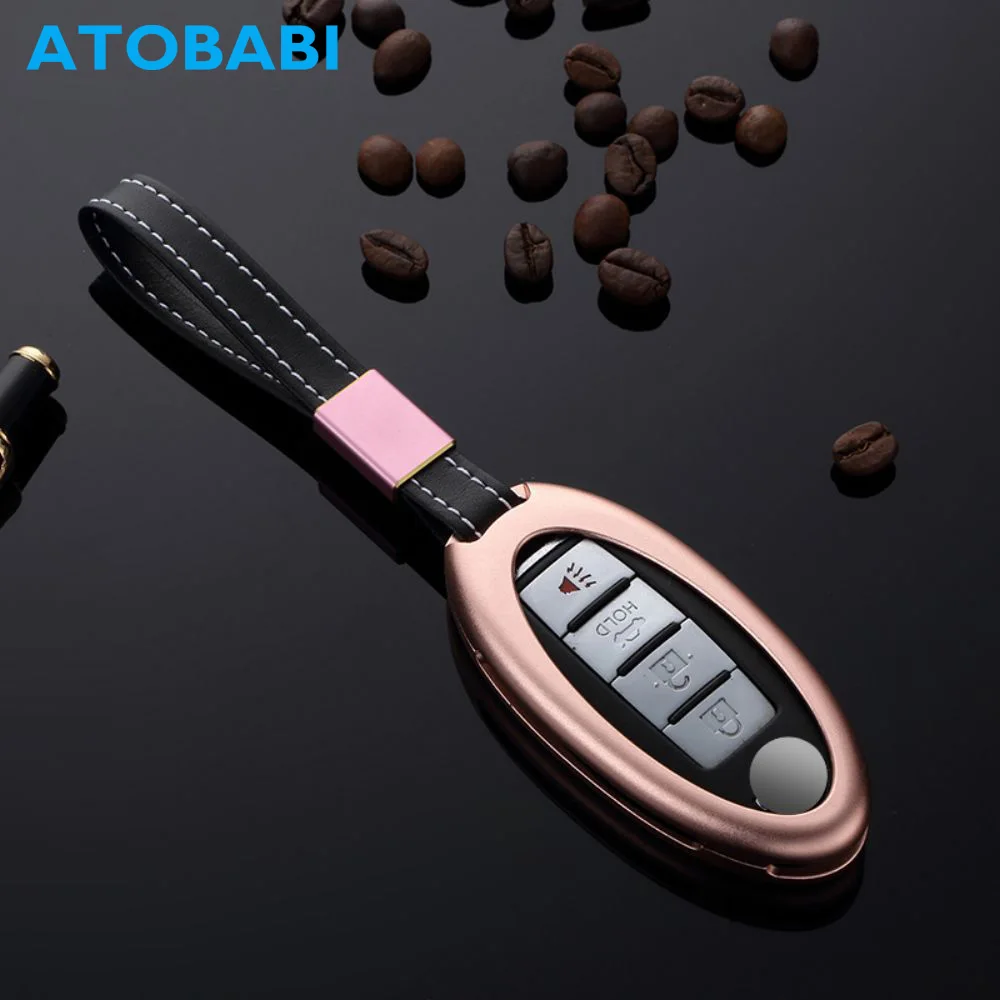 Car Key Case Remote Cover Holder Protector Aluminum Alloy Keychain Bag for Nissan MURANO MAXIMA SUNNY GT-R PATROL 370Z QUEST | Автомобили