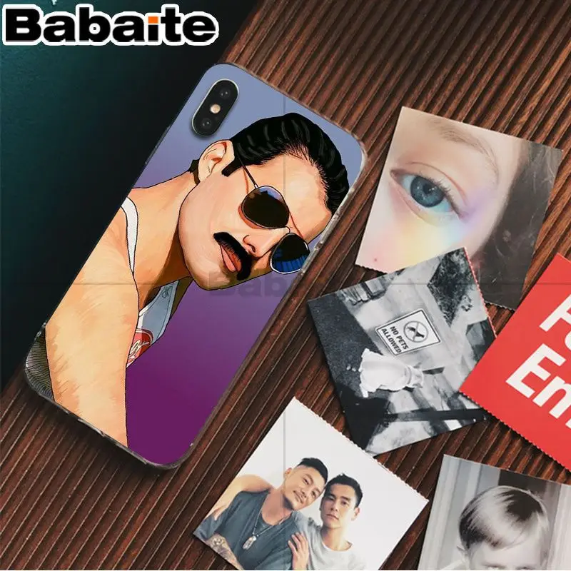 Babaite Фредди Меркури Queen band роскошный качественный чехол для телефона для iPhone 8 7 6 6S Plus X XS max 10 5 5S SE XR Coque Shell