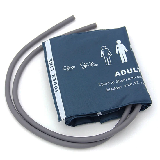Adult Dual Tubes 25-35 см для взрослых нейлон многоразовые верхние руки кровяное давление BP манжеты пояс ТПУ мочевой пузырь для сфигмоманометра пациента монитор метр - Цвет: Adult Dual Tubes