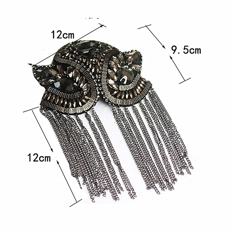 2 шт. металлические нашивки для одежды с бахромой|Заплатки| |