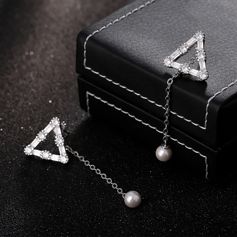2017 корейские модные ювелирные изделия с кристаллами циркониевые Треугольные