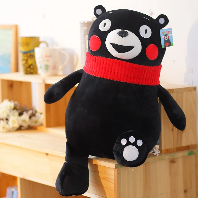 Японский талисман Кумамон красный шарф медведь плюшевая игрушка для детей