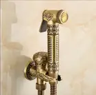 Ручной душ для биде с античной бронзой, медный распылитель для биде, Lanos, смеситель для туалета и туалетной комнаты, настенный кран
