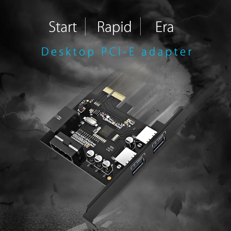 ORICO USB 3,0 PCI-E адаптер расширения PCI-E USB 3,0 концентратор контроллер адаптер карта для Windows Vista ПК ноутбук(PVU3-2O2I