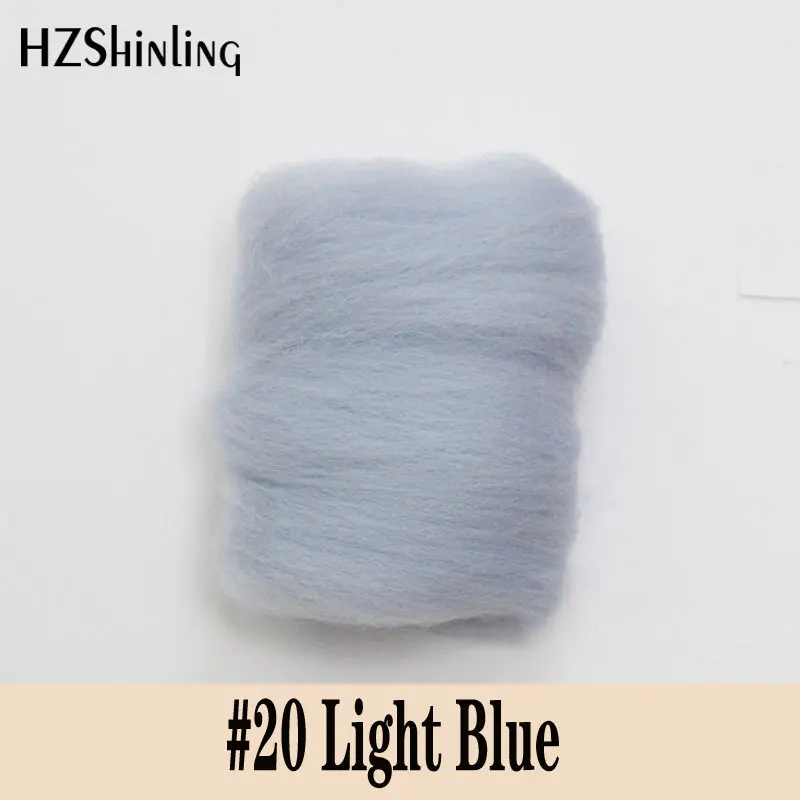 

5 g Super Fast felting Short Fiber Wool Perfect in Needle Felt Wet Felt Light Blue Color Handcarft Material