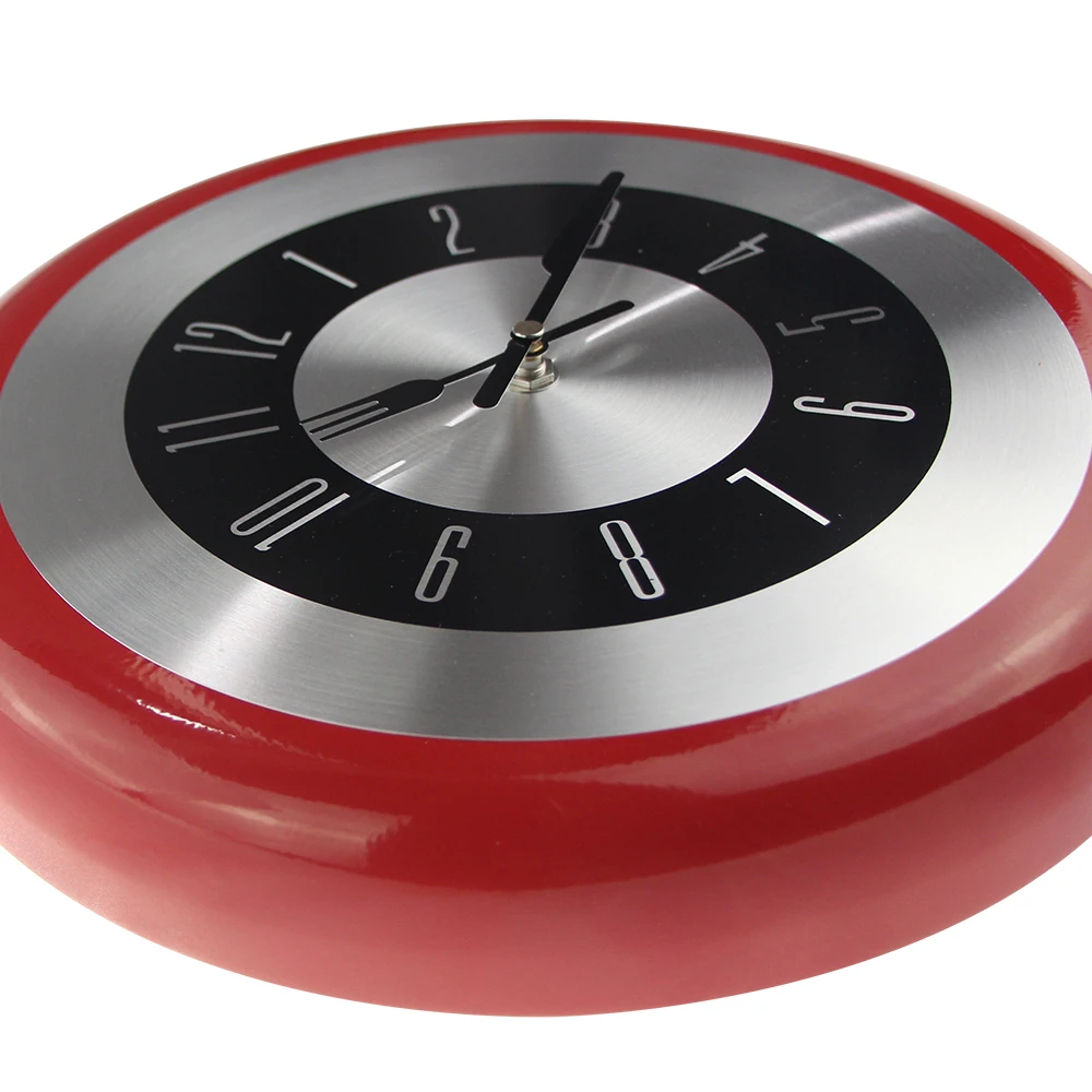 Настенные часы 12 дюймов современные дизайнерские металлические для кухни и