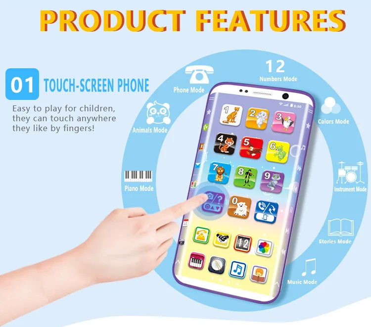 Children smart early education phone multifunction music charging toy for children | Игрушки и хобби