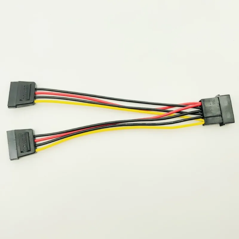 Компьютерные кабели и разъемы Molex 4 контактный IDE к двойному SATA 15 кабель питания Y