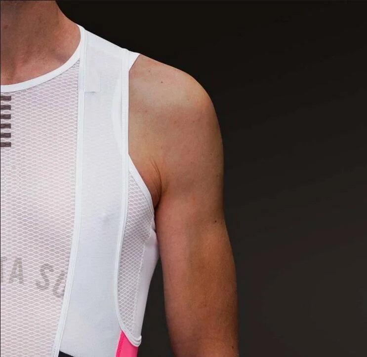 Black white/Pink Base Layer sleeveless Cycling Underwear Quick dry Road mtb shirt man woman Mesh Breathable under | Спорт и