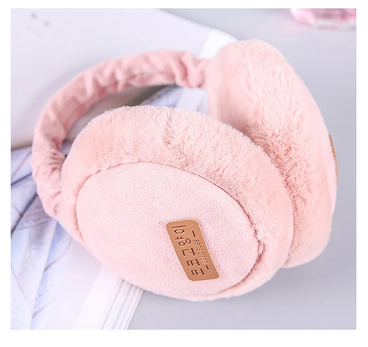 Earmuffs Women Solid Plush Plus Velvet Elegant Warm Winter Womens Ear Korean Style All-match Kawaii Trendy Earmuff Simple Daily