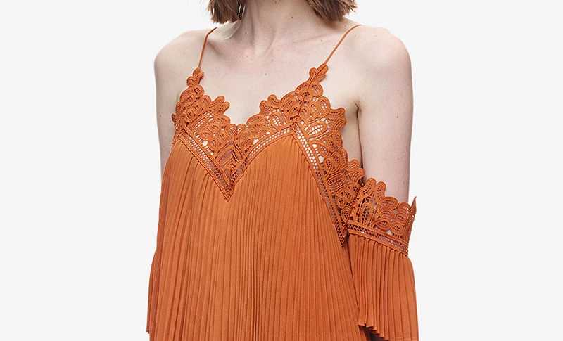 2018 богемное Стильное женское пляжное шифоновое очаровательное Плиссированное