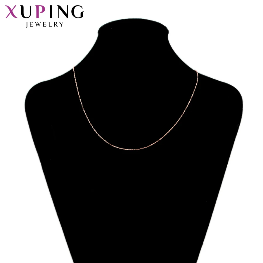 Xuping элегантное позолоченное ожерелье с цепочкой из розового золота модные