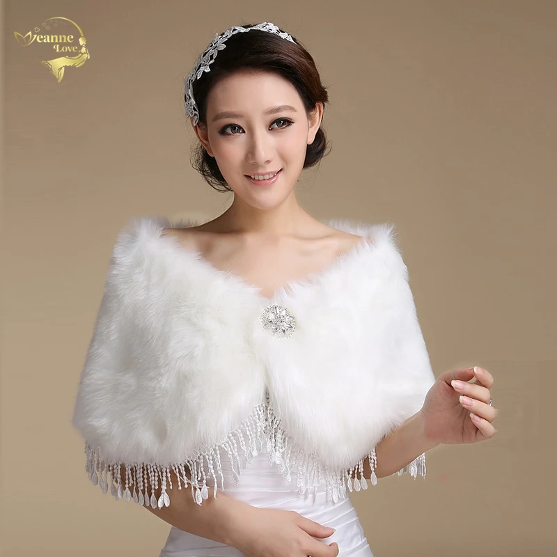 Горячая Распродажа Модный Элегантный Теплый Болеро из искусственного меха цвета