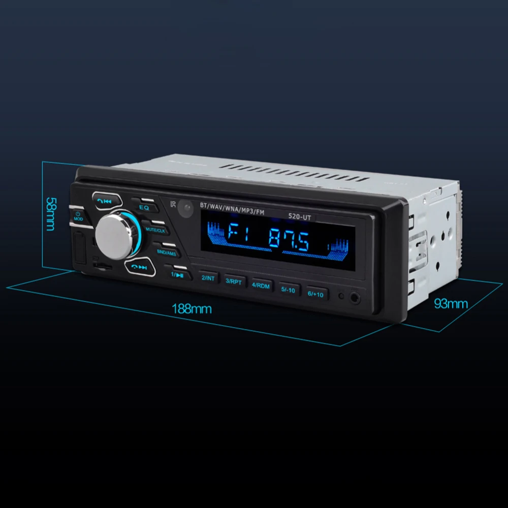 Bluetooth автомобильный стерео FM радиоприемник SD USB MMC дистанционное управление mp3