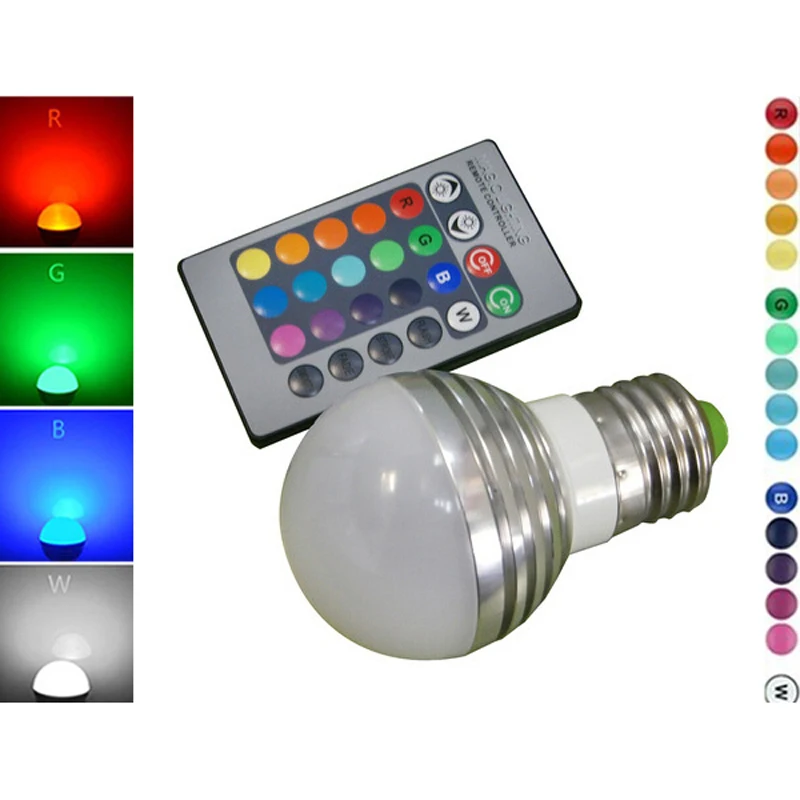Светодиодный круглый светильник RGB 3 вт 16 цветов 85 265 в|color light led|led lightled color changing |