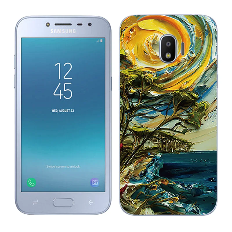 Для Samsung Galaxy J2 Pro 2018 чехлы для телефонов с масляной росписью 5 0 дюйма J250F Мягкие