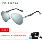Солнцезащитные очки унисекс VEITHDIA, модные алюминиевые очки с поляризационными зеркальными стеклами, для мужчин и женщин, модель 3850,