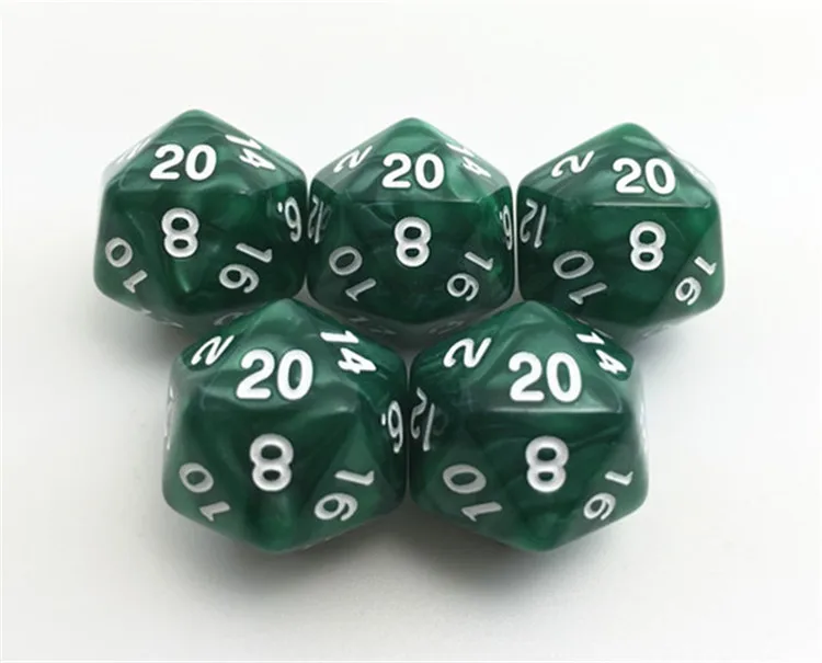 5 шт./компл. T & G Высокое качество Мульти D20 кости набор мраморный эффект RPG 20