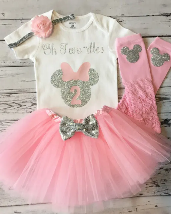 

custom glitter Oh Twodles Mini mouse birthday bodysuit onepiece Tutu legwarmers toodles Outfit Set baby shower party favors