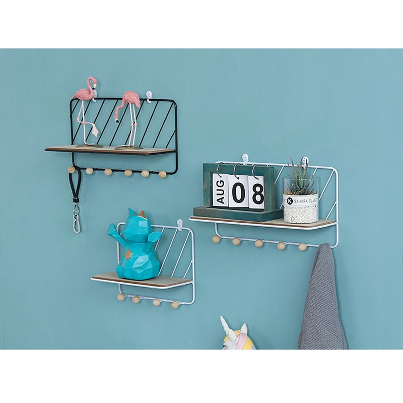 Настенная полка Baffect настенный держатель из железа и дерева в скандинавском