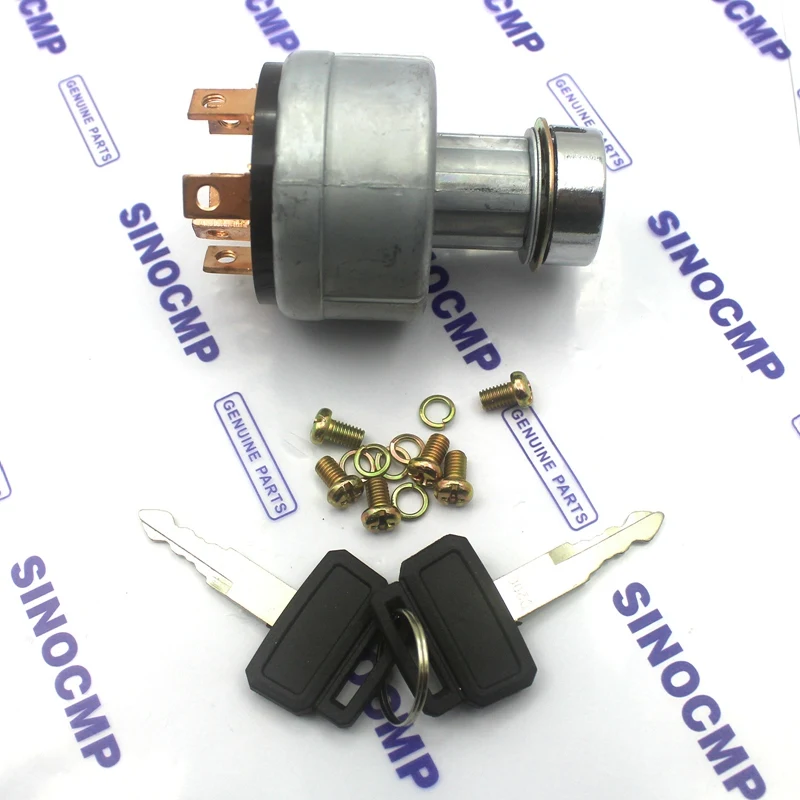 Выключатель зажигания SINOCMP с 2 ключами для экскаватора Daewoo DH220 7 5 гарантия 3