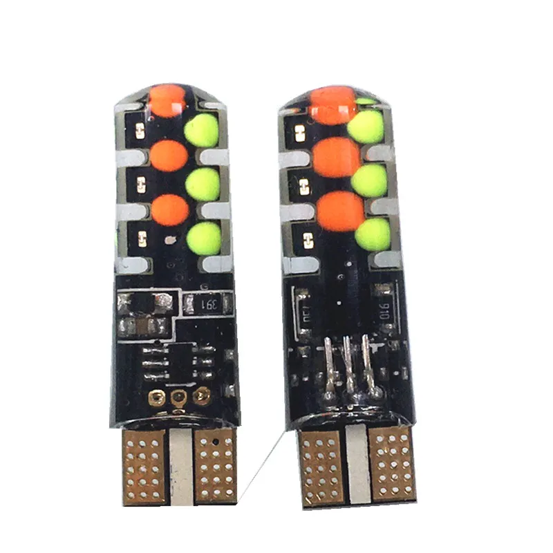 2 шт. T10 W5W RGB светодиодный лампы с пультом дистанционного управления Управление 12