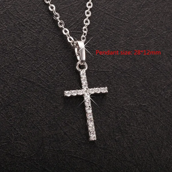 XL0736S Религиозная Подвеска "Иисус" Христос крест кулон ожерелье для женщин/мужчин золотой кубический цирконий ожерелья с распятием женские христианские ювелирные изделия - Окраска металла: XL0736S