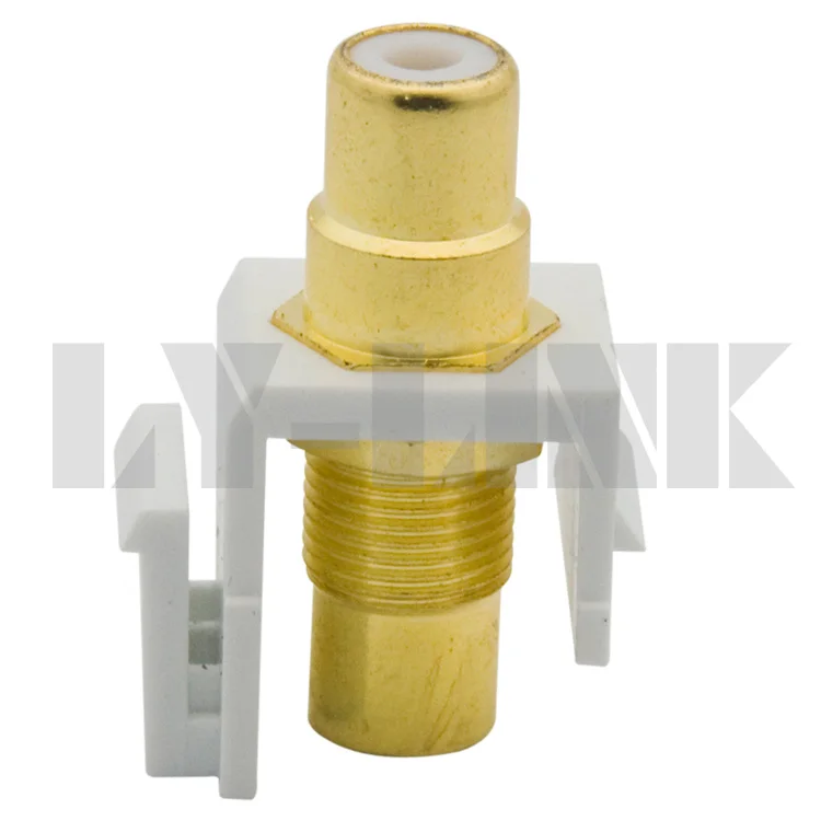 Keystone аудио разъем RCA с белым цветом|rca keystone|keystone connectorkeystone audio |