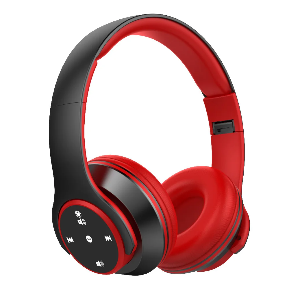 Складные bluetooth-наушники с сенсорным управлением, беспроводная гарнитура с глубоким басом, шумоподавлением со встроенным микрофоном