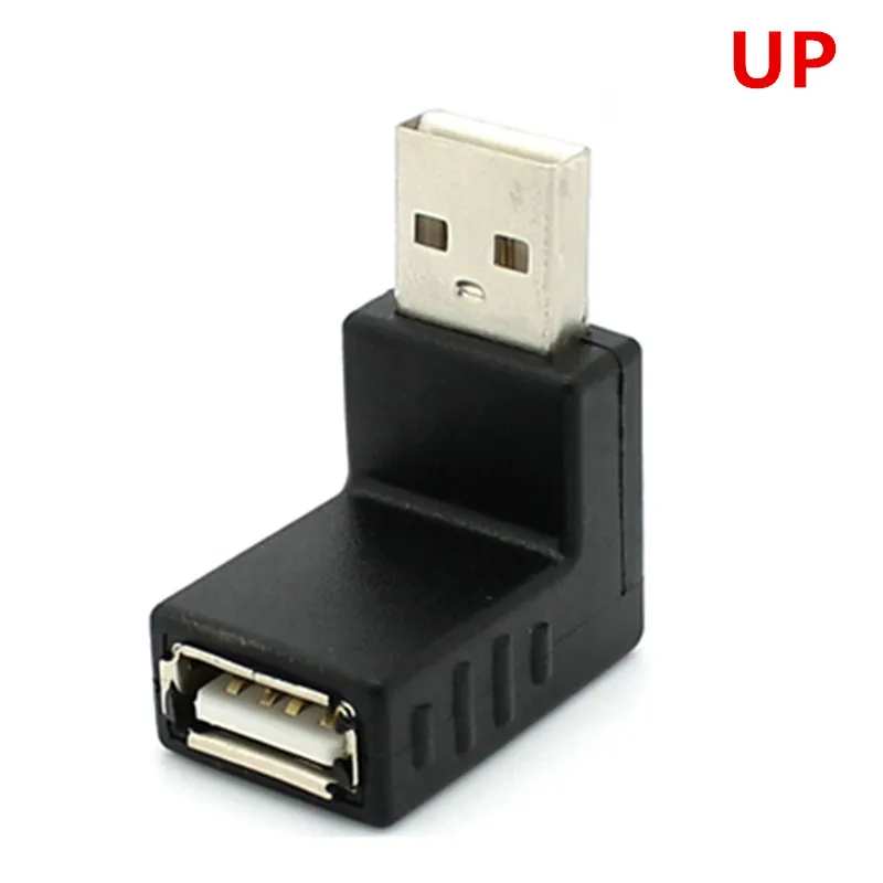 90 градусов левый/правый/вверх/вниз угол L изгиб USB 2 0 адаптер Папа-мама удлинитель