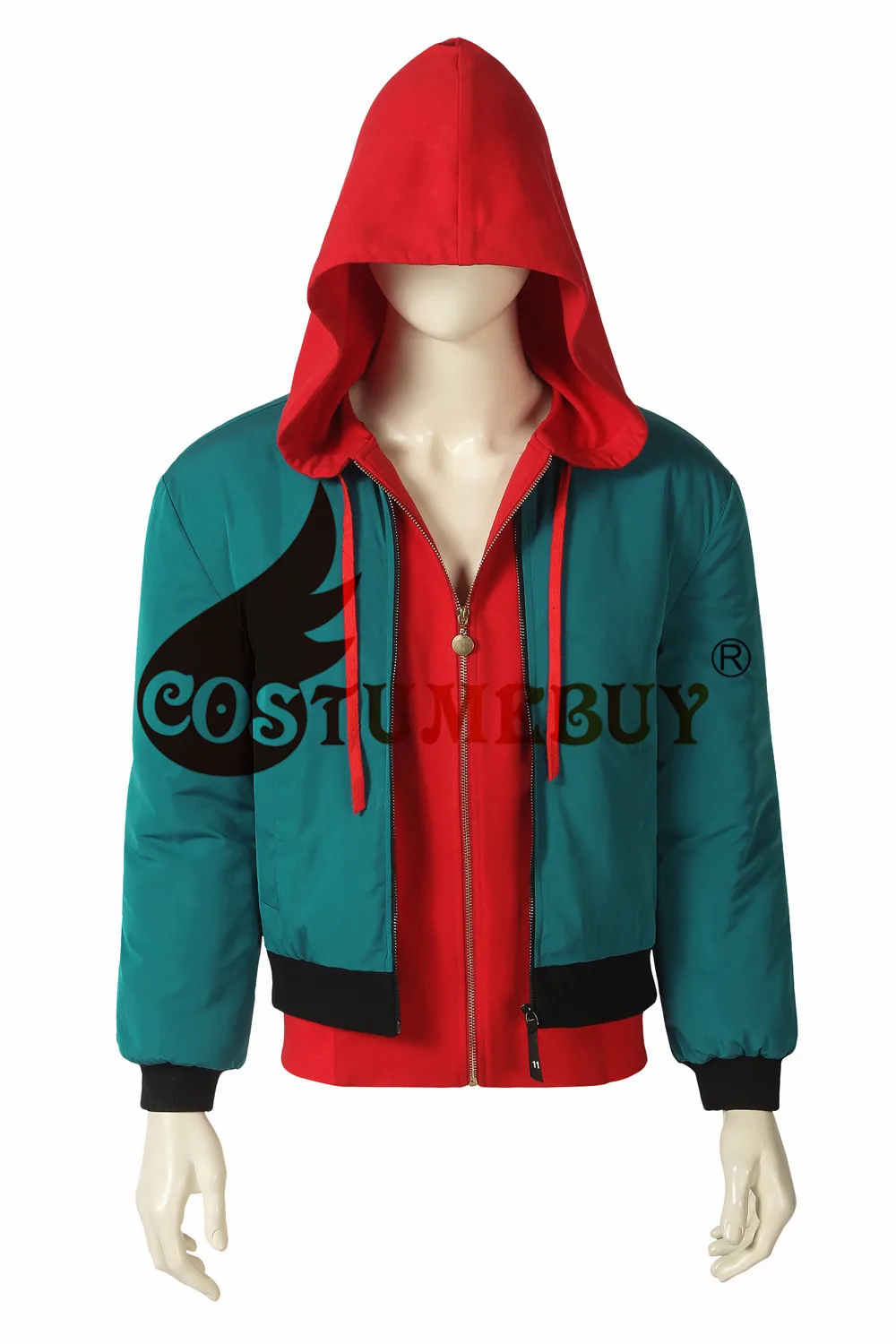 Costumebuy Человека-паука в Spider-текстами и сюжетами из миль Моралес костюм для косплея пиджак стоимость супергероя миль верхняя одежда, куртка пальто L920
