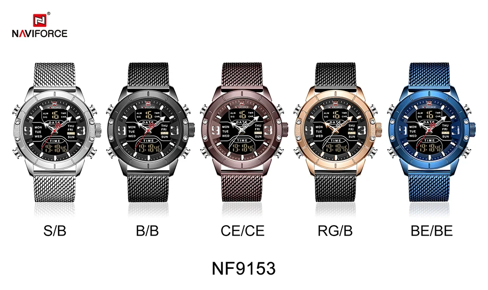 NAVIFORCE, мужские часы, Топ бренд, Роскошные, сетка, сталь, несколько часовых поясов, водонепроницаемые часы для мужчин, серебряные часы, Relojes Para Hombre