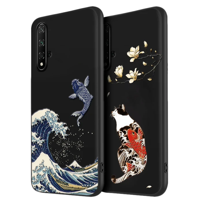 Рельефный чехол для huawei Honor V30 20 Pro 20S Lite 20i V20 3D рельефный мягкий силиконовый матовый противоударный чехол Licoers Официальный чехол