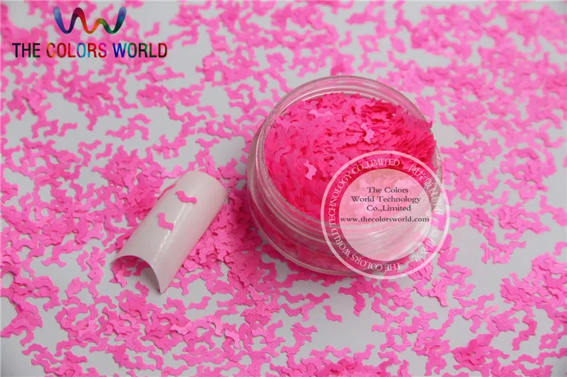 N-10 Size :5mm Solvent Resistant Neon Shocking color Glitter Bat shape spangles for Nail Art and DIY supplies1pack=50g | Красота и