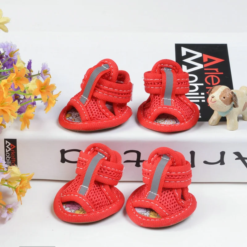 Сандалии для собак обувь для собак собака летняя обувь с воздухопроницаемой сеткой для животных пинетки для маленькие собачки Чихуахуа йоркширского терьера Хаски лабрадор