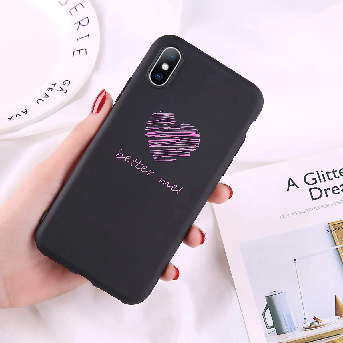 3272 Чехол Ottwn с динозавром для iPhone 7, 6, 6 S, 8 Plus, 11 Pro, Max X, XR, XS Max, чехол для телефона, с сердечком, милый мультяшный Кот, мягкий ТПУ чехол на заднюю панель - Цвет: 3272