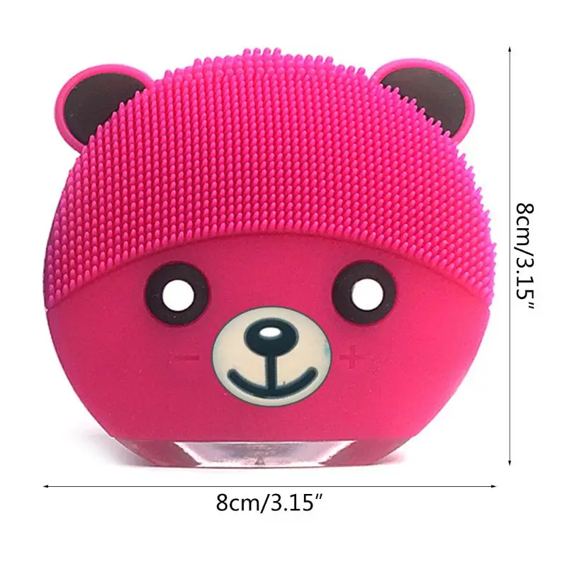 Электрическая Очищающая щетка для лица Mini Bear с зарядкой от USB силиконовое