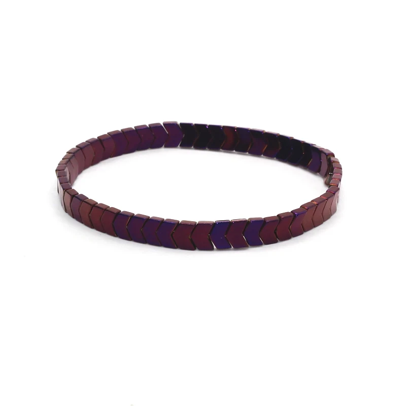 Браслет из гематита с цветными бусинами в форме стрелы браслеты ювелирные