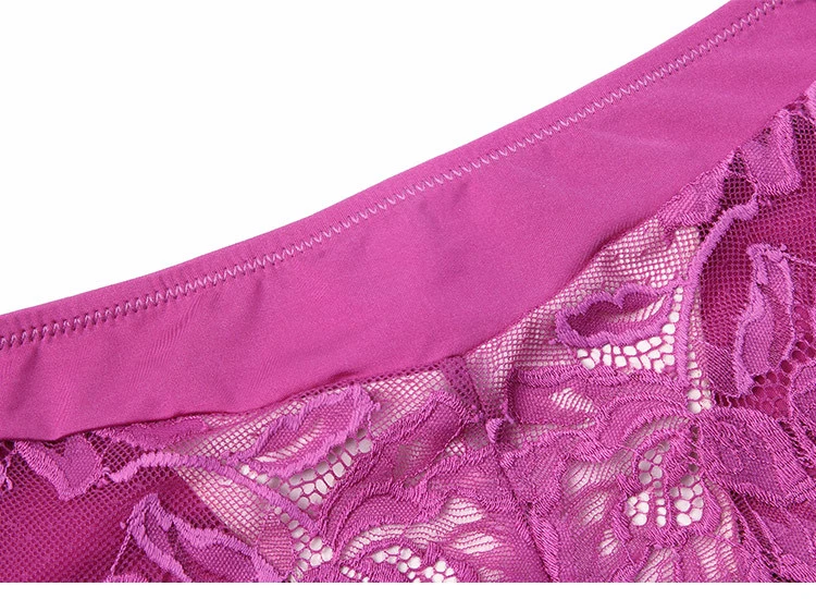 3 colors wireless floral lace comfortable sleepwear women sexy underwear set deep-v pull-over ultrathin lash bra and panty sets